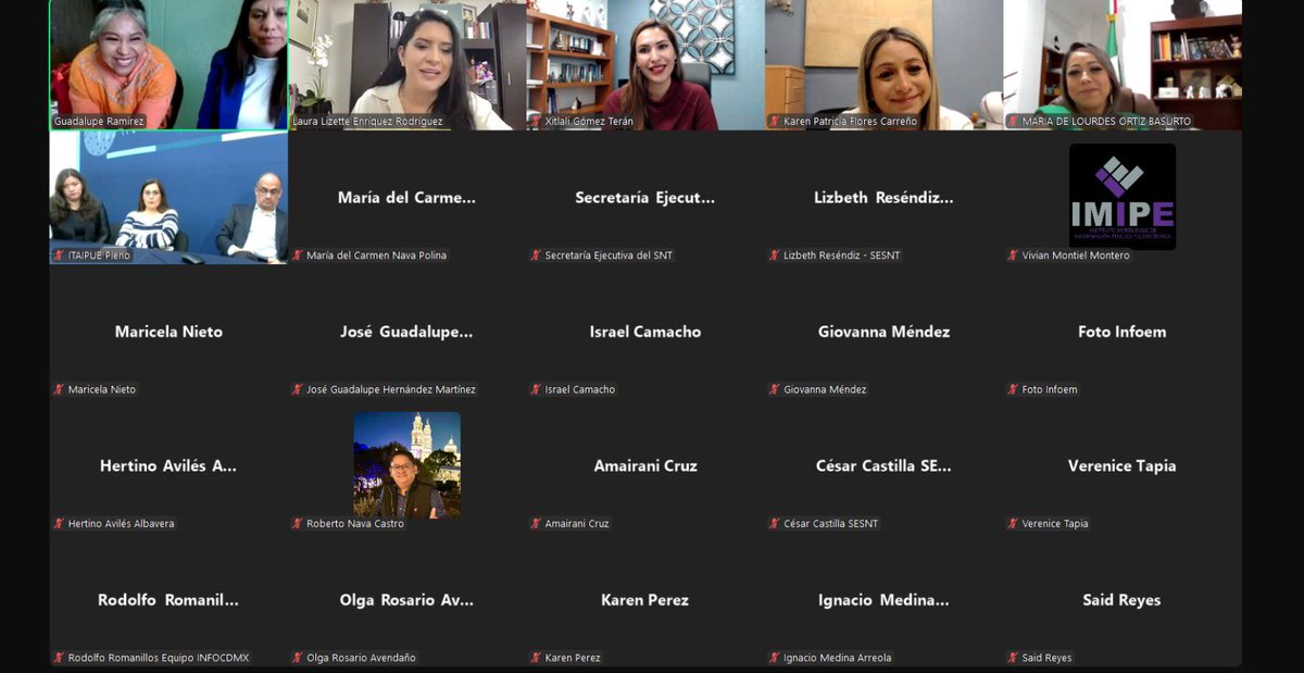 Junto a mi colega Comisionada Karen Flores, participamos en la Mesa de Trabajo sobre discusión de experiencias, buenas prácticas y casos de éxito en acceso a la información, transparencia, protección de datos y rendición de cuentas de la <a href="/SNT_CoordCentro/">Region Centro del SNT</a>, del <a href="/CONAIP_SNT/">Sistema Nacional de Transparencia</a>