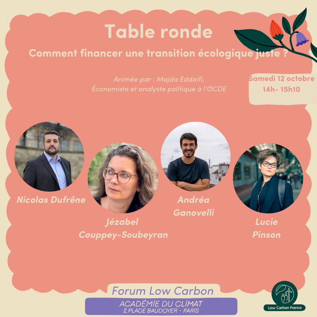 Ravi de parler de l'avenir du financement de la reconstruction écologique ce samedi pour le forum <a href="/LowCarbonFrance/">Low Carbon France</a> avec <a href="/jcs_mbf/">J. Couppey-Soubeyran</a> <a href="/Lucie_Pinson_/">Lucie Pinson</a> <a href="/GanovAn1/">Andrea Ganovelli</a>. Au plaisir de vous y voir nombreux !