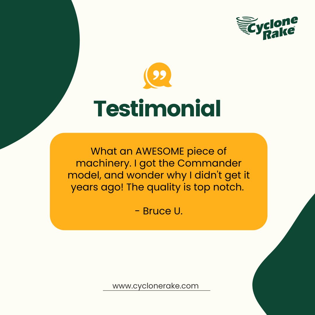 CycloneRake's tweet photo. One of the most common sentiments we hear is, "Why didn't I buy this sooner?"

Thanks for the kind review, Bruce. We're glad it's making your life easier!

#CycloneRake #CustomerLove #LeafCleanup #LawnCareLife #DIY https://t.co/g7qVtc3sV9