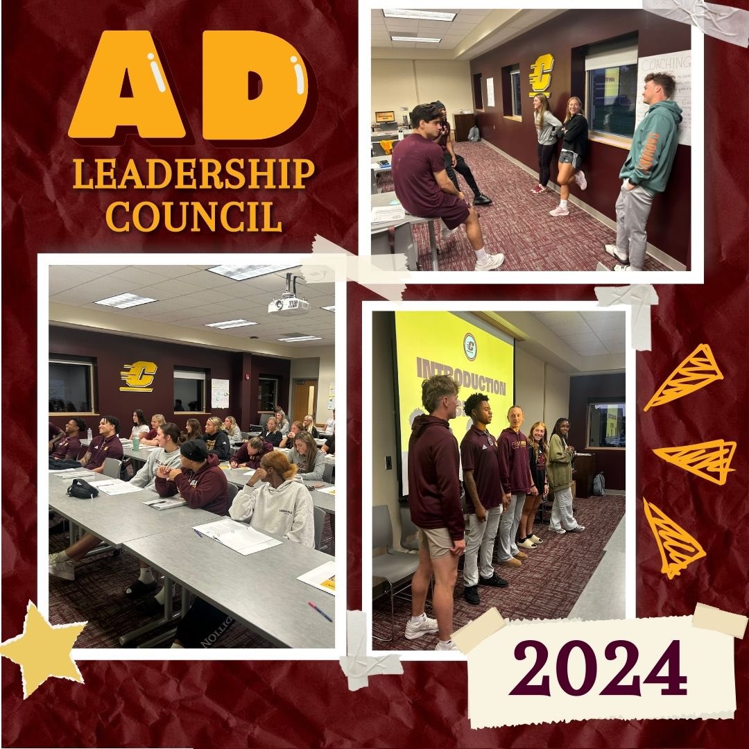 CMU_SALD's tweet photo. This past month, we kicked off the 2024 Athletic Director Leadership Council!
 
Each team nominated student-athletes to be a part of this program which aims to educate, train, and equip student-athletes to become the leaders we expect them to be. Thanks for coming! @CMUAthletics https://t.co/ZZOPR3aqCd