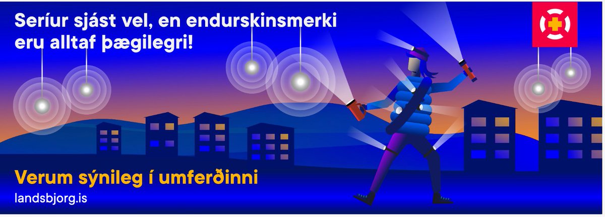 Nú er ég ekki að hallmæla endurskinsmerkjum, notkun þeirra er ágæt, en spáið í ef jafn mikið púður færi í átak til þess að fá bílstjóra til að fara eftir lögum, virða hámarkshraða, hægja á sér í myrkri og vetraraðstæður, hætta að nota síma, stöðva við biðskyldur og þveranir.