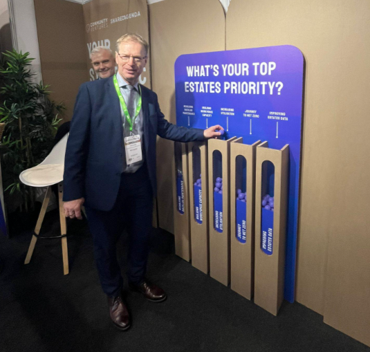 Regional Delivery Director for the NHS Estates in the North East &amp; Yorkshire region, Andrew Gate, casting his vote at our stand at <a href="/HCEstates/">Healthcare Estates 2025</a>. 

Have you been to let us know what your top estates priority is yet?

👉 Stand H19