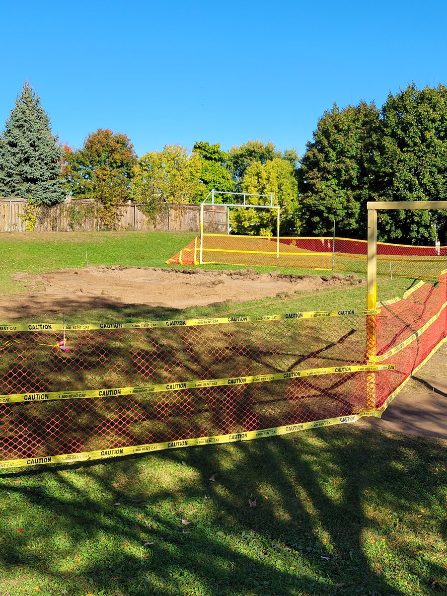Let the playground construction begin! #wcdsbisawesome