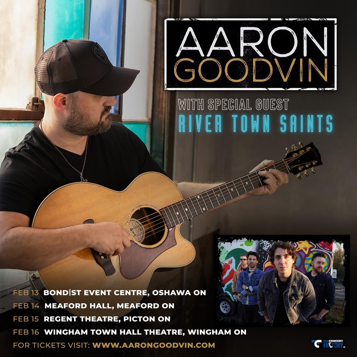 Ontario Concerts (@concertsontario) on Twitter photo 📣TOUR ANNOUNCMENT! On the heels of releasing his new single “Your time to Stay”, St. Albert-bred, Nashville based, Double-platinum-selling Artist <a href="/AaronGoodvin/">AaronGoodvin</a> returns to Ontario for performances in Oshawa, Meaford, Picton and Wingham!
Joining Goodvin is special guest 📣TOUR ANNOUNCMENT! On the heels of releasing his new single “Your time to Stay”, St. Albert-bred, Nashville based, Double-platinum-selling Artist <a href="/AaronGoodvin/">AaronGoodvin</a> returns to Ontario for performances in Oshawa, Meaford, Picton and Wingham!
Joining Goodvin is special guest