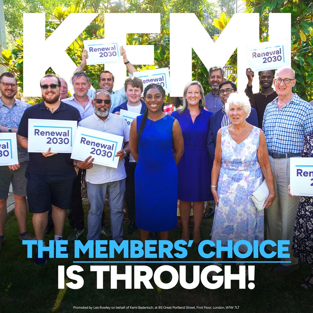 ⭐ THANK YOU MPs ⭐

Our members want a chance to vote for <a href="/KemiBadenoch/">Kemi Badenoch</a>. She is winning votes and her support is growing. It's time to give our members the choice they deserve 💪
#VoteKemi
