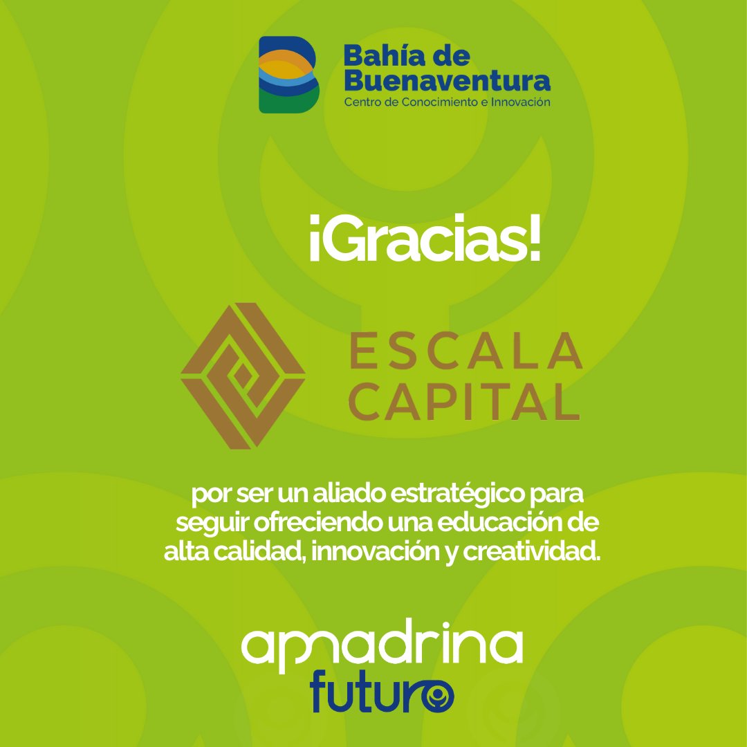 FundacionSPB's tweet photo. Hoy queremos agradecer a Escala Capital por su apoyo a la educación de tres niños en Buenaventura. Gracias a su generosidad, estos jóvenes están estudiando becados en el Centro Educativo Bahía Buenaventura, donde reciben una formación integral para construir un futuro prometedor https://t.co/xX54uYaURX