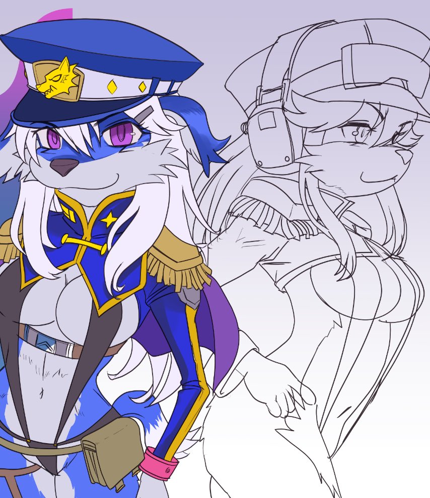 コミッション進捗。2Pバージョンもスナイパーライフル描けたら塗ります 