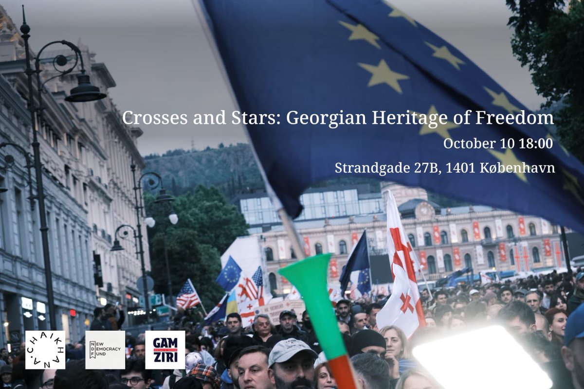 Experience Georgia’s Fight for Freedom!

On October 10, join us in Copenhagen for the opening of “Crosses and Stars: Georgian Heritage of Freedom”—a unique event presented by <a href="/GamziriHoF/">GAMZIRI - Heritage of Freedom</a> and @ChaiKhanamedia, with support from the New Democracy Fund.

📅 Date: October 10
📍 Venue: