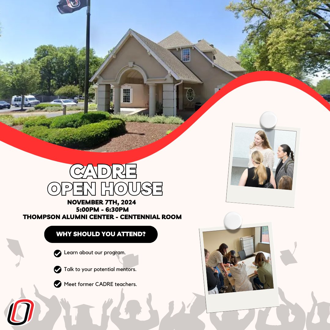 We are SO excited to announce that the CADRE open house will be on November 7th, 2024 at the Thompson Alumni Center. This is a great opportunity for anyone that is interested in learning more about CADRE, make sure to save the date! 📌