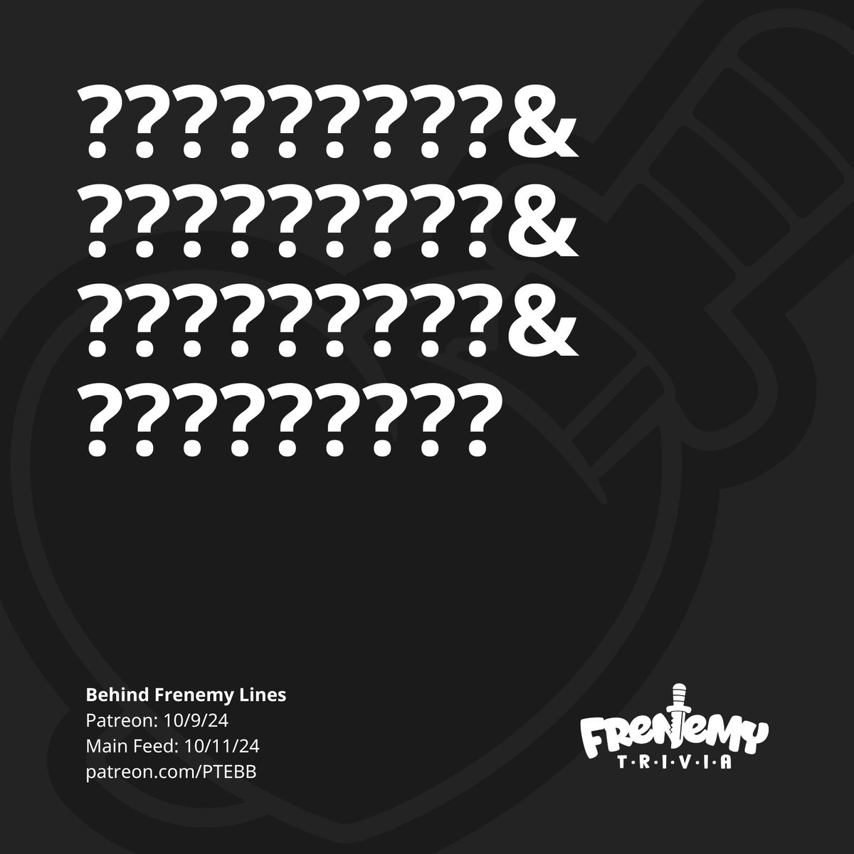 Something's coming. Check the Patreon feed tomorrow's to find out what

patreon.com/PTEBB