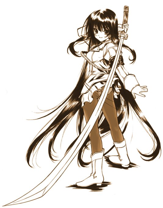 発掘ラクガキ 閃乱カグラ・斑鳩 昔から黒髪ロング好きなんです 