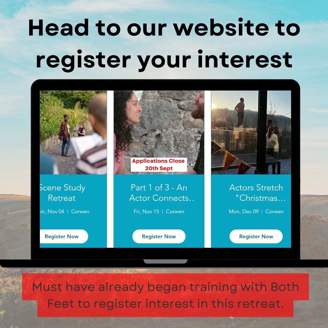BothFeetActing's tweet image. ✨ This only happens once a year, and the deadline is fast approaching🎄

🎄The Christmas Actors Stretch Retreat 
🎁December 9-12th
⛰️Limited places
DEADLINE: 14th October 

Secure your spot now— both-feet.co.uk/stretch 🌟

#MeisnerTechnique #ActorTraining #MCRActors #Wales