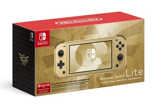 Lbabinz's tweet photo. Hyrule Edition Nintendo Switch Lite with Bonus Nintendo Switch Online + Expansion Pack iw $259.98 w/ code SAVE15 at Walmart https://t.co/0XHktPT4jE #ad https://t.co/91gfKLK9yM
