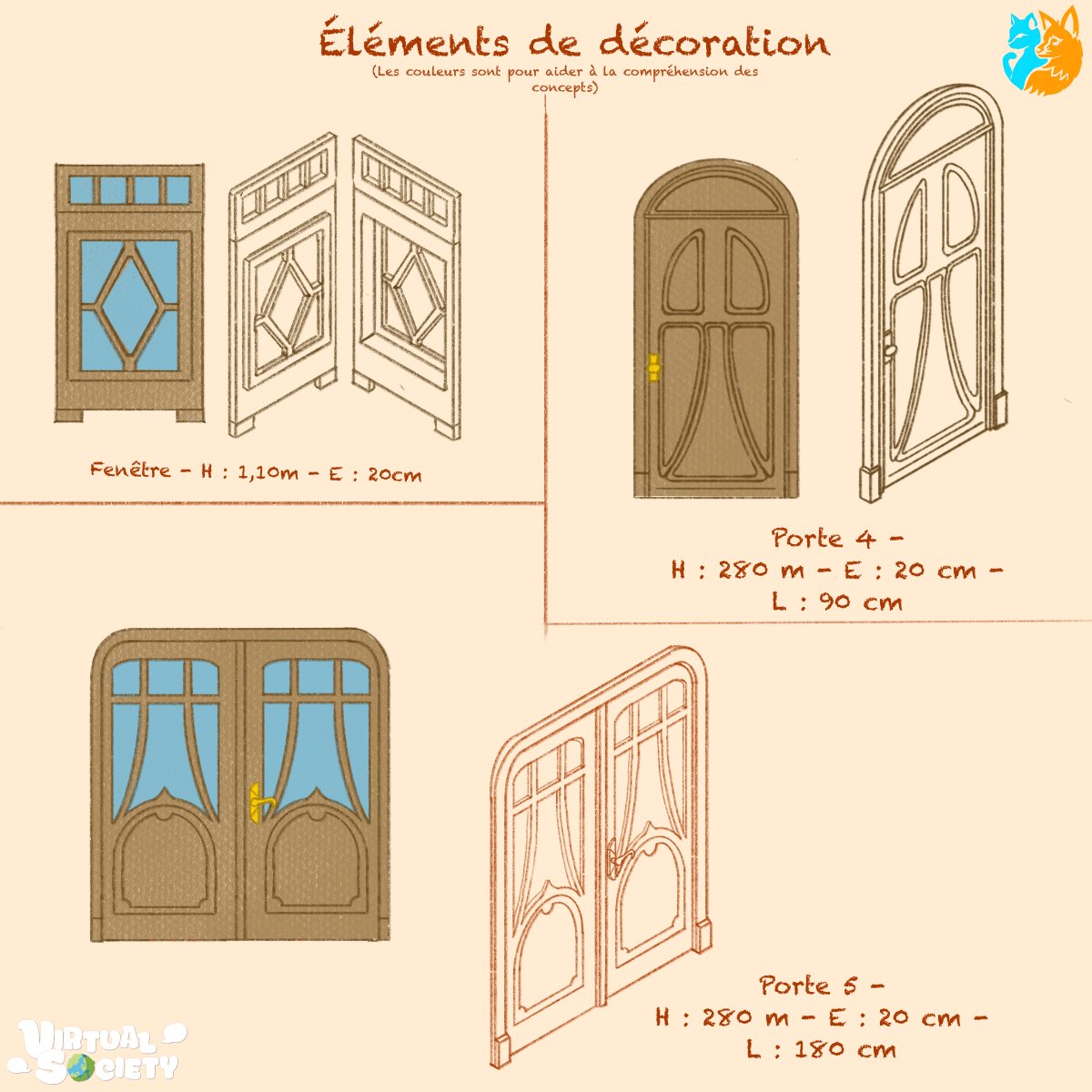 After an in-depth tour of Nancy and its most stunning Art Nouveau houses, Chloé has created an array of concept arts for the upcoming architectural elements in VirtualSociety! Can’t wait to see them in the game! 🏛️🎨✨
