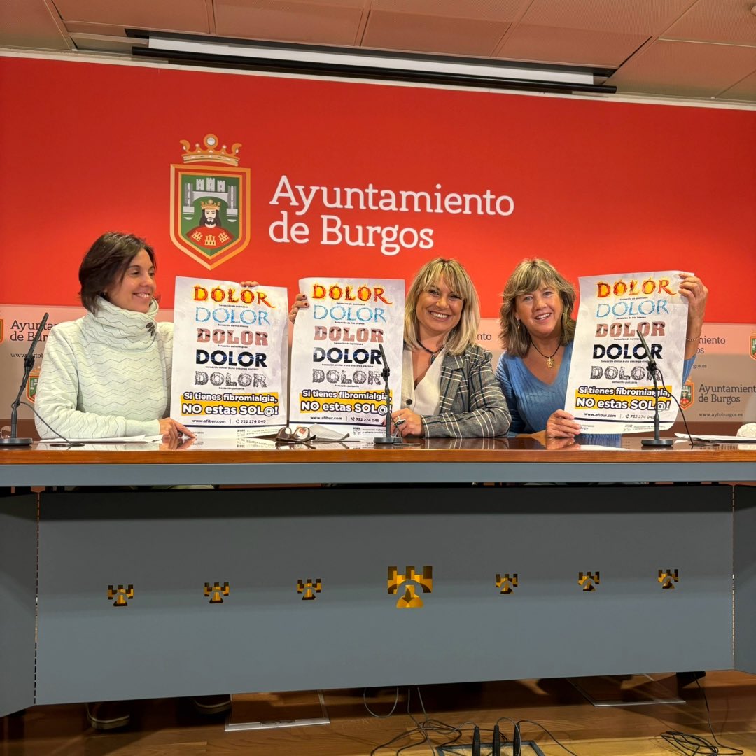 La concejala de Sanidad <a href="/MilaDelCampo/">Mila Del Campo❤️🤎</a> junto con <a href="/AFIBUR/">AFIBUR</a> presenta la campaña de sensibilización de la fibromialgia.

El fin es dar a conocer a los burgaleses la labor que realiza esta asociación por los pacientes de fibromialgia y sus familias para mejorar su calidad de vida.