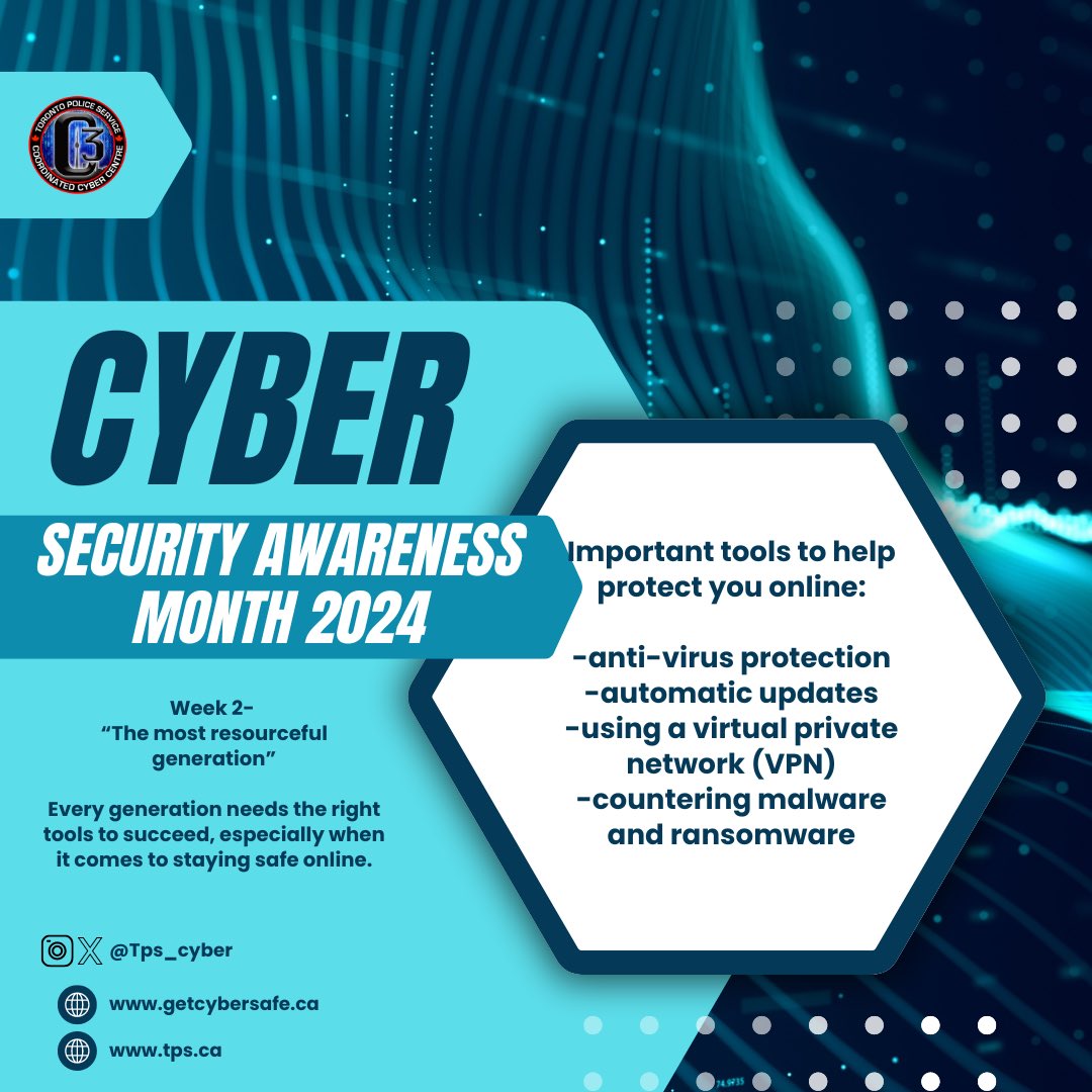 TPS - Coordinated Cyber Centre (@tps_cyber) on Twitter photo “The most resourceful generation” Every generation needs the right tools to succeed, especially when it comes to staying safe online. Here are some tips
o Ensure that you have up-to-date anti-virus protection
o Update your operating system or application at every opportunity “The most resourceful generation” Every generation needs the right tools to succeed, especially when it comes to staying safe online. Here are some tips
o Ensure that you have up-to-date anti-virus protection
o Update your operating system or application at every opportunity