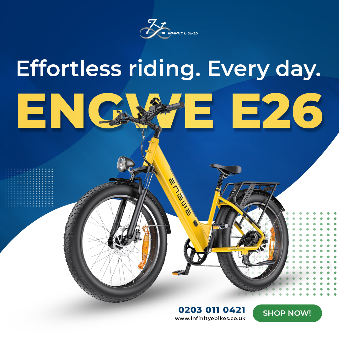 ebikes_infinity's tweet photo. The Engwe E26 is built for comfort, style, and ultimate performance, these e-bike make every journey smooth and easy. It’s time to take control of your ride and enjoy effortless mobility. https://t.co/npzajx8bIJ