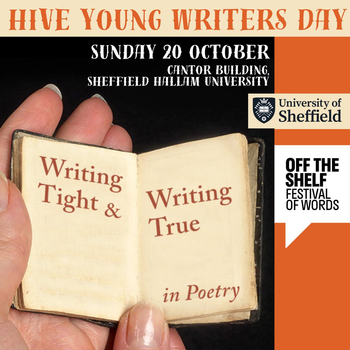 otsfestival's tweet photo. Join prize winning poet @RoryWaterman to explore how to write short poems that get stuck in people’s heads and how to approach or create the emotional ‘truth’ of a poem.
Poetry newcomers welcome!
#OTSFest @HiveSouthYorks
https://t.co/MdJs0a5B41 https://t.co/zbTbReujGO