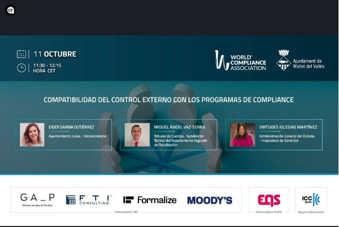 Eider Sarria Gutiérrez (@sarria_eider) on Twitter photo #PublicCompliance
#SistemasIntegridad
VI Congreso Nacional de Compliance en el Sector Público #MolletDelVallés <a href="/worldcompl/">WORLD COMPLIANCE</a>
Control interno y Compliance ¿Dos caras de la misma moneda?
Lujo de panel que tendré el honor de moderar.
Te lo cuento en ▶️linkedin.com/posts/eidersar… #PublicCompliance
#SistemasIntegridad
VI Congreso Nacional de Compliance en el Sector Público #MolletDelVallés <a href="/worldcompl/">WORLD COMPLIANCE</a>
Control interno y Compliance ¿Dos caras de la misma moneda?
Lujo de panel que tendré el honor de moderar.
Te lo cuento en ▶️linkedin.com/posts/eidersar…