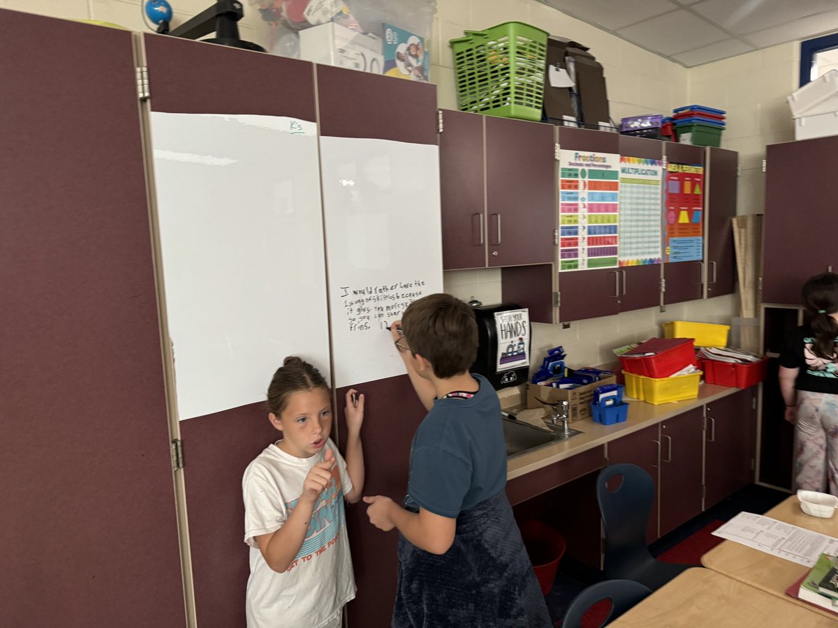 Our math warm-up really got us thinking this morning. #middierising #skittles #math #money <a href="/Creekvw_Tweets/">Creekview Elementary</a>