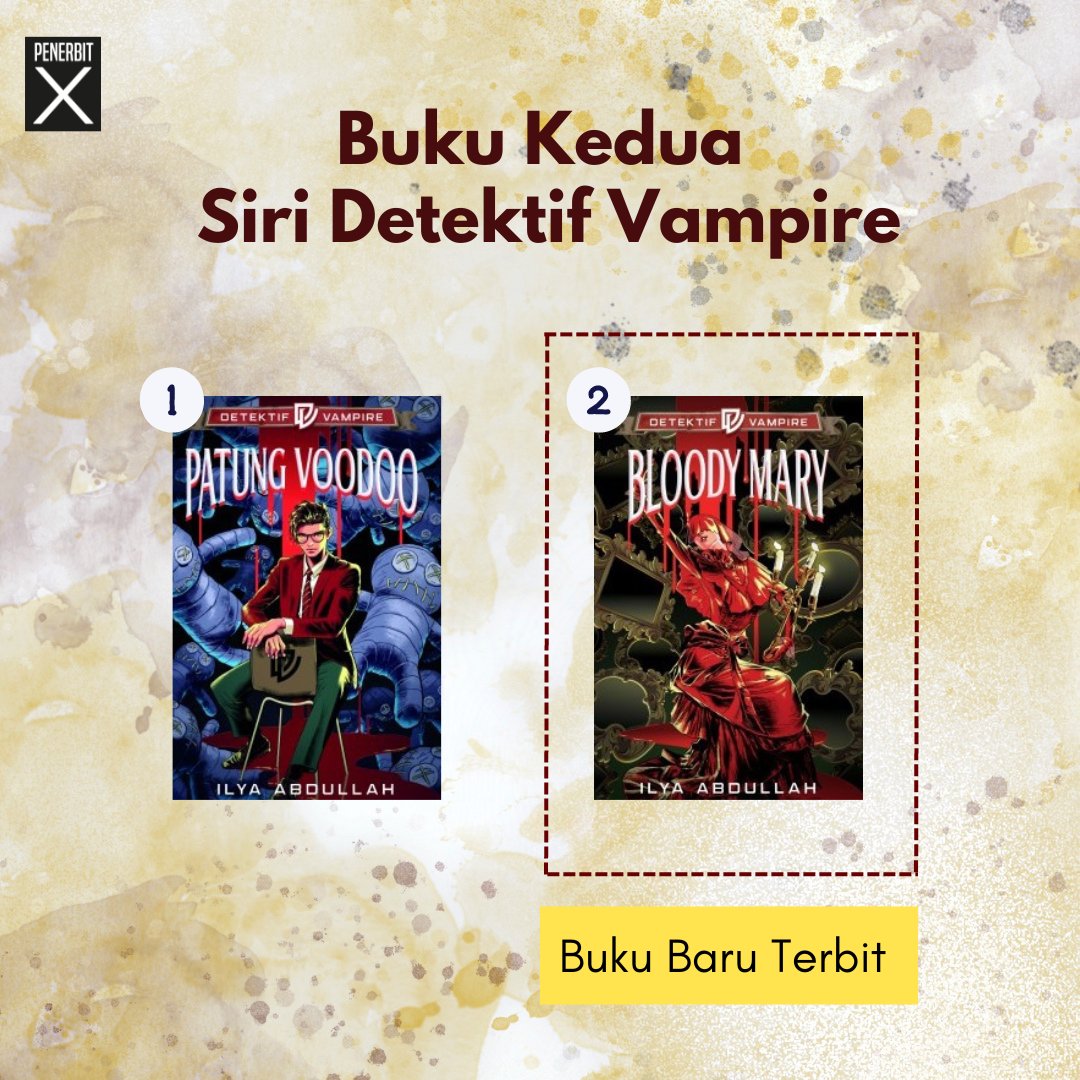 PenerbitX's tweet photo. Bloody Mary: Hantu Penunggu Cermin

Bloody Mary dikatakan Ratu Inggeris sejak 1553 sehingga 1558. Bloody Mary adalah roh yang boleh diseru dengan berdiri di depan cermin dan menyebut namanya beberapa kali (biasanya tiga hingga tiga belas kali).

Dikatakan bahawa setelah itu, Bloody Mary akan muncul di cermin dengan wajah yang menakutkan. Ada berbagai versi cerita ini, tetapi kebanyakan menggambarkannya sebagai hantu wanita yang marah, dengan wajah berdarah atau mengerikan.

Bagaimana kisah Bloody Mary dalam siri Detektif Vampire ini? Adakah sama seperti mitos-mitos yang ada? Atau lebih seram dan memualkan?
