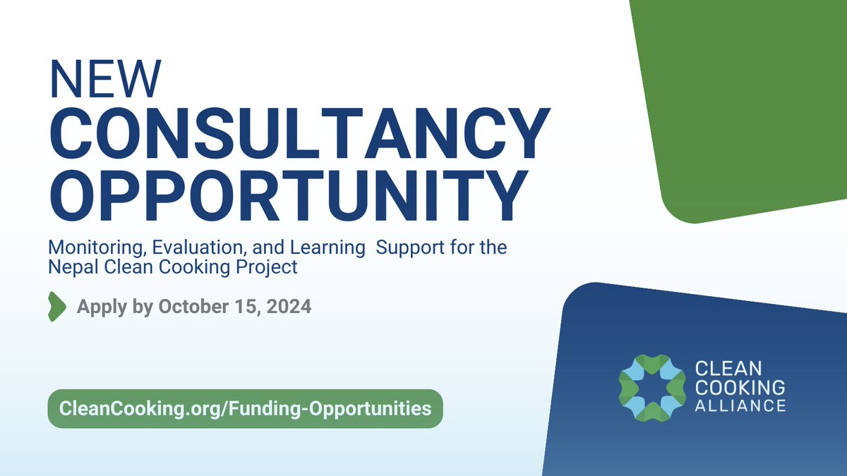 ⏰ There are still a few more days to apply to several opportunities with CCA's Nepal #CleanCooking Project. Find out more ↩️

ow.ly/YbFI50TG8JL