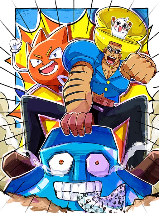 ボーボボ再熱したので、ファンアート描いた!プルコギ