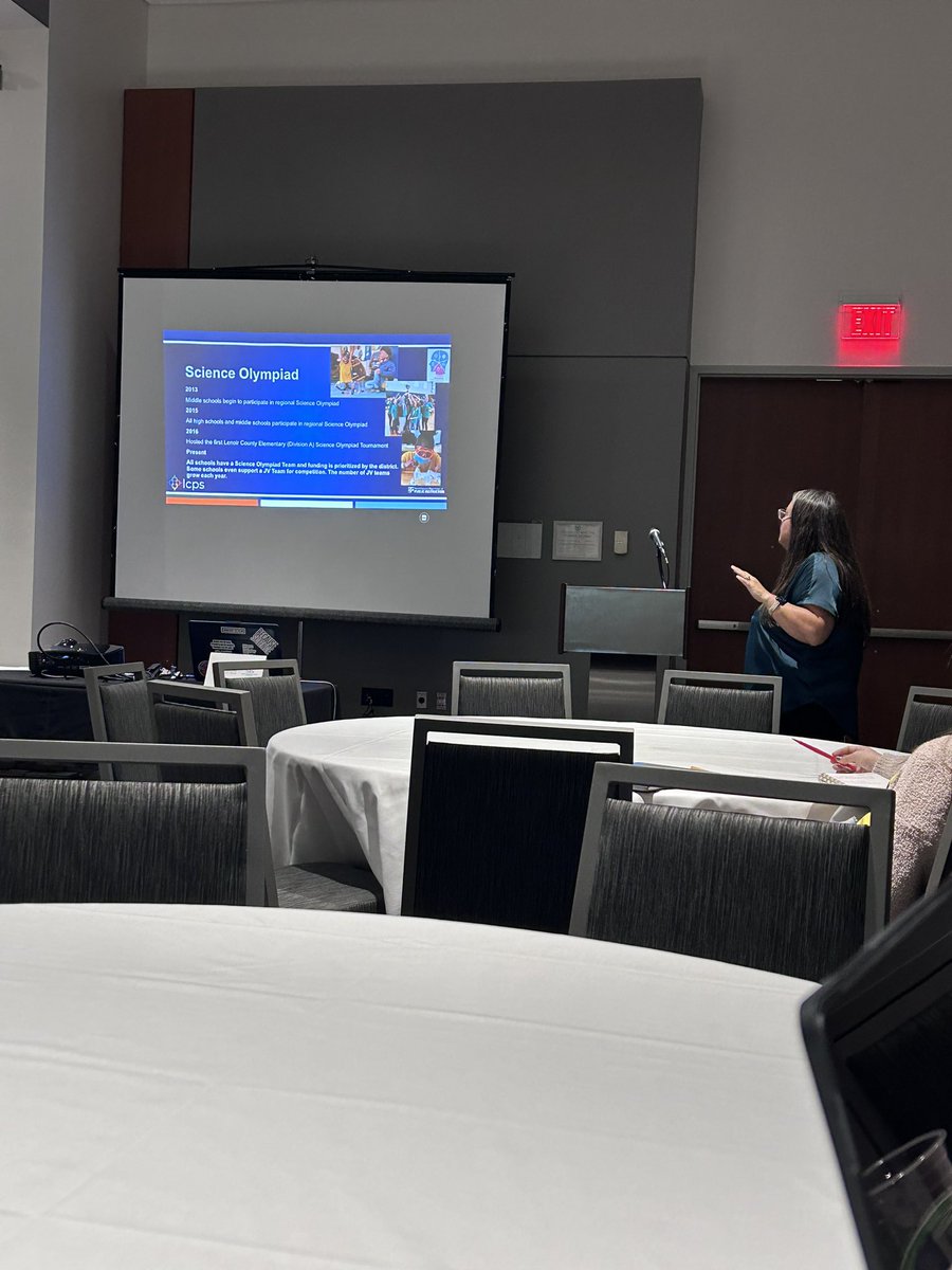 MarshaSirkin's tweet photo. It was awesome to see a #scienceolympiad shoutout from Lenoir County Schools and the excitement it brings! #AIM2024 https://t.co/3RXc8gvwby
