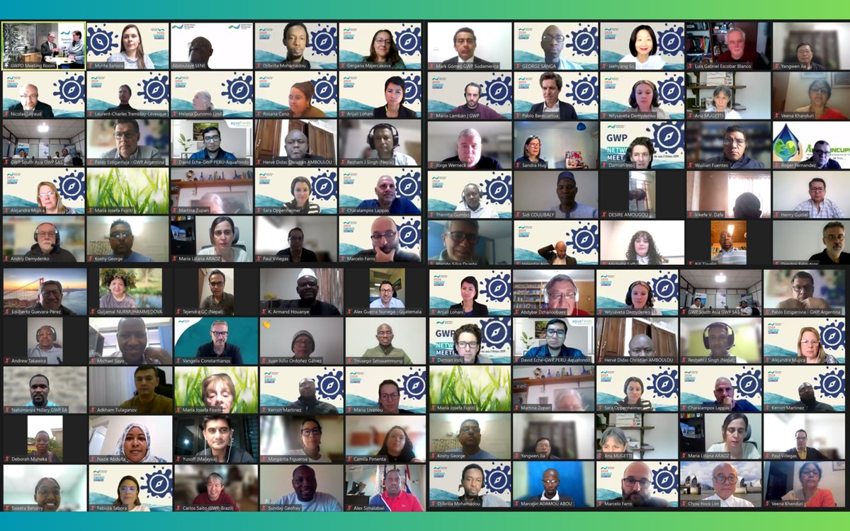 GWPnews's tweet photo. 💧 Today, GWP connected online with hundreds of our 2,800+ Partners in GWP’s 2024 Network Meeting – a setting for sharing knowledge and viewpoints across our network, not least to prepare us for developing GWP’s 2026-2030 Strategy.

We are truly inspired by and energised! https://t.co/AjFPidqaJk