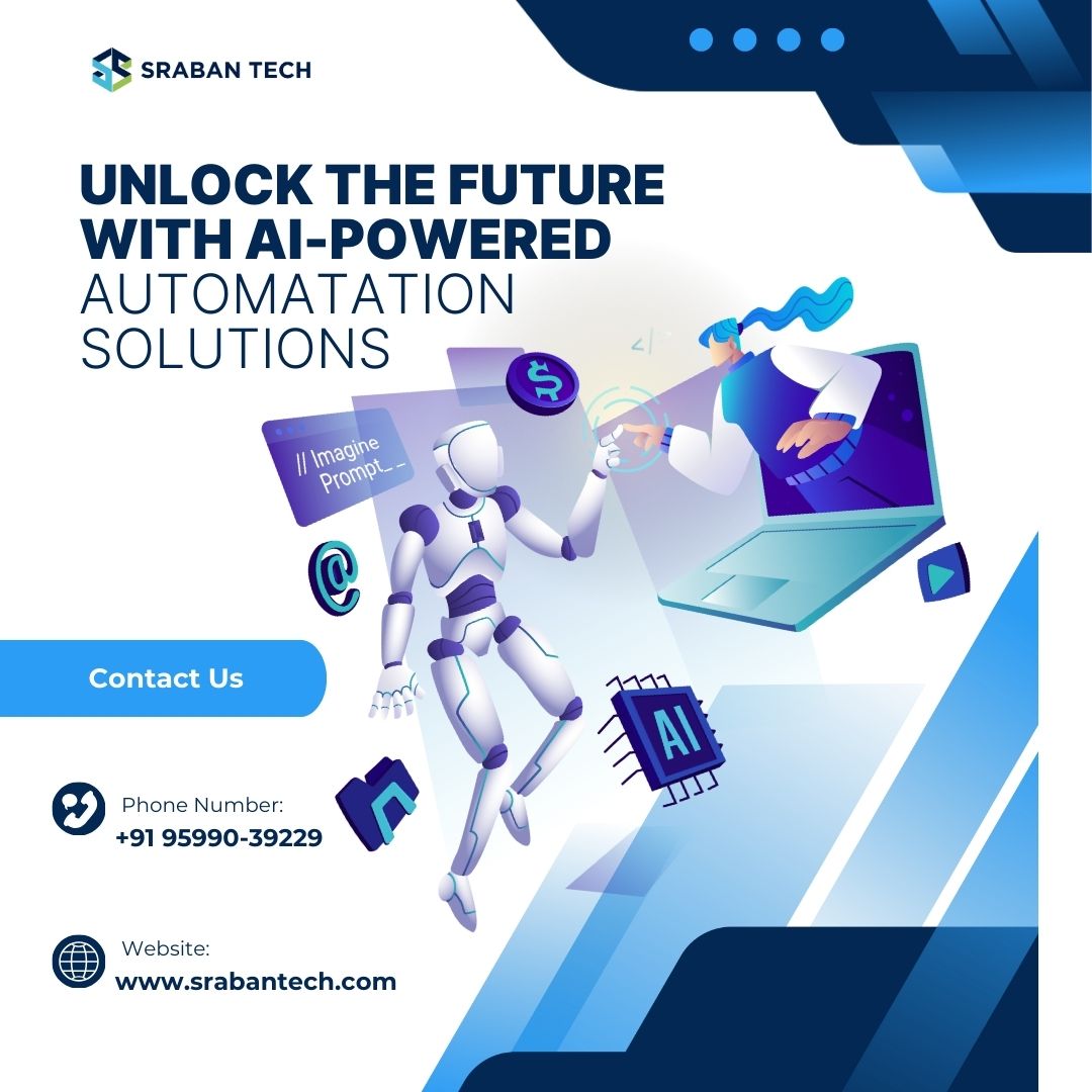 SrabanTech's tweet image. Unlock the Future with #AI-Powered Automation Solutions! Transform your business with the power of #AIAutomation today!  From intelligent workflows to real-time data processing, our solutions empower businesses to work smarter, not harder. buff.ly/3TXfeaZ #AI #Automation
