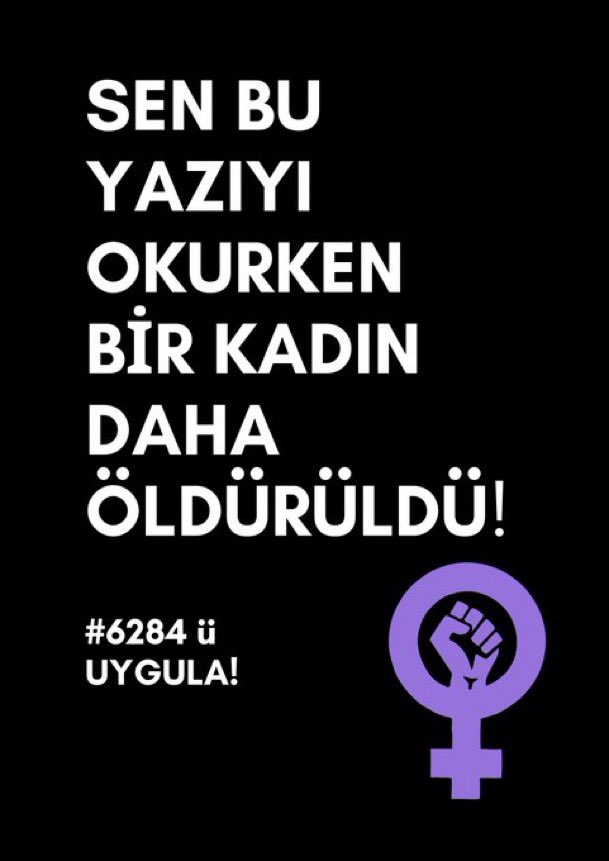 İstanbul sözleşmesi bizimdir! Kanunları uygula, sözleşmeye geri dön, kadınları koru! 

#6284üuygula
#istanbulsözleşmesiyaşatır