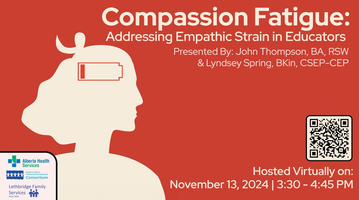 sapdc_info's tweet image. Learn how to protect your empathy and compassion from the demands of teaching. Join us for a powerful session on addressing compassion fatigue and nurturing your wellbeing. Let&apos;s care for ourselves as much as we care for our students!

Register at: sapdc.ca/program/13202
#SAPDC