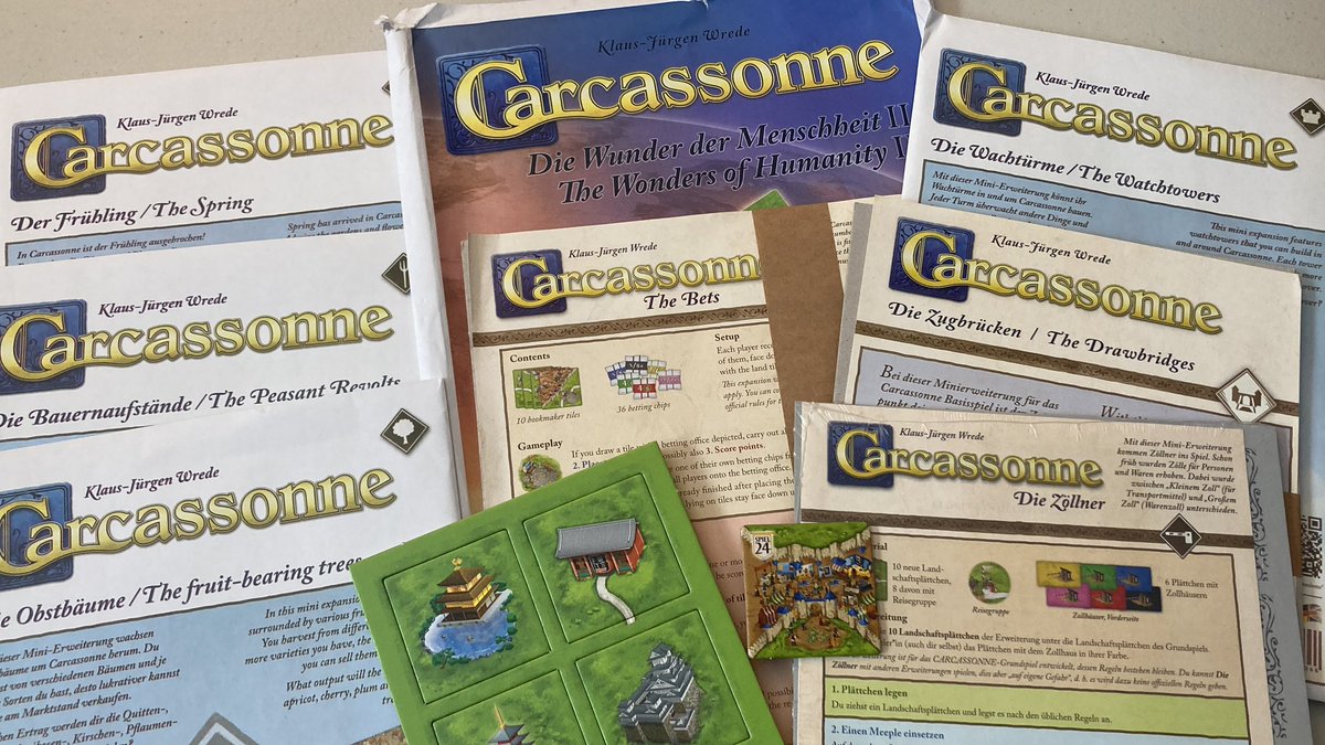 I did go a bit over board when visiting the Hans Im Gluck booth as I bought a pile of <a href="/Carcassonne/">Carcassonne Central</a> mini expansions