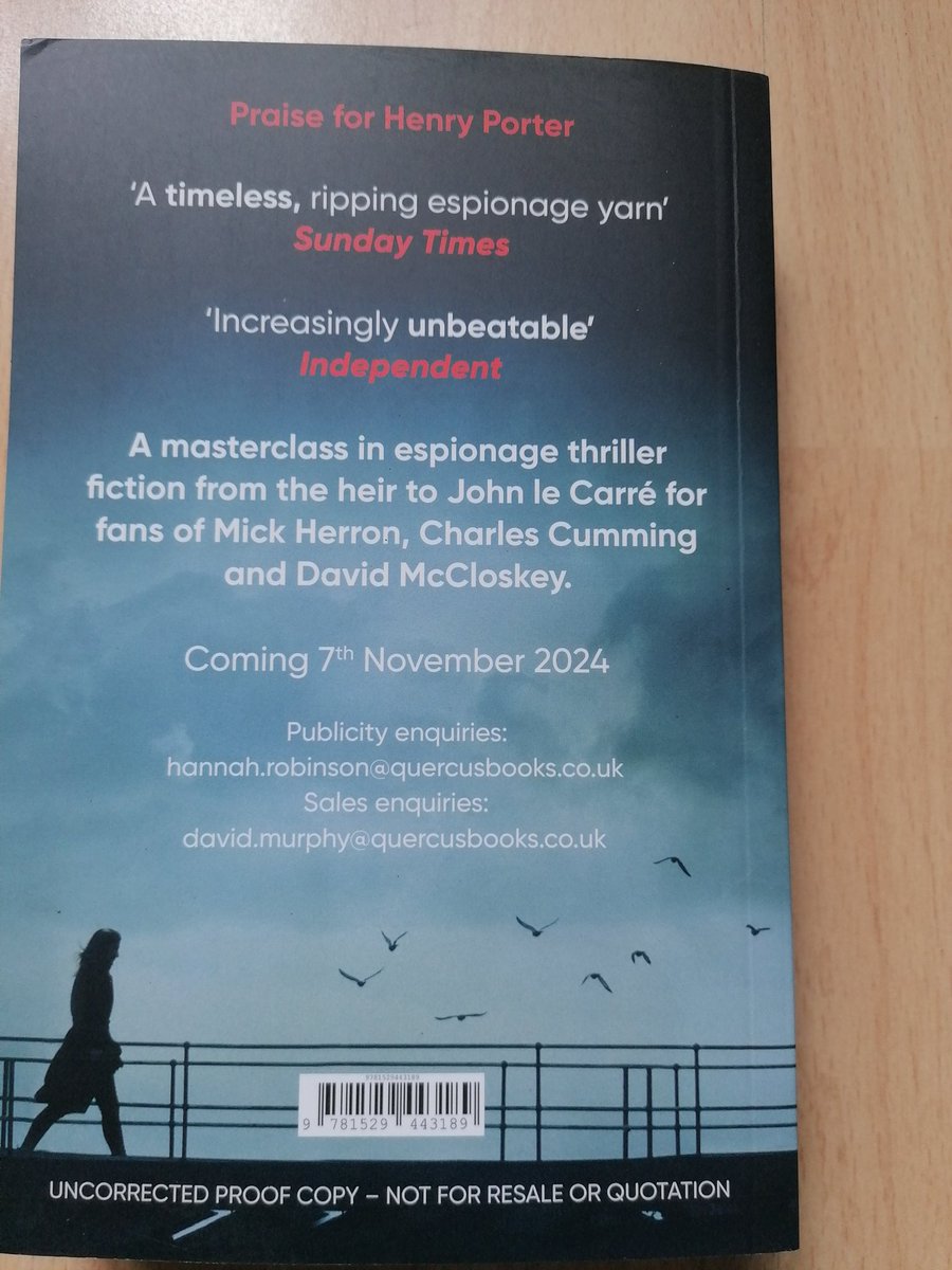 I'm very lucky today to get some cracking #bookpost a proof of #TheEnigmaGirl by <a href="/HenryCPorter/">Henry Porter The Convention.</a>  which is published by <a href="/QuercusBooks/">Quercus Books</a> on 7 November. Many thanks to <a href="/poppydelingpole/">Poppy Delingpole</a> and <a href="/soph_ransompr/">Sophie Ransom</a> for sorting me out with a copy