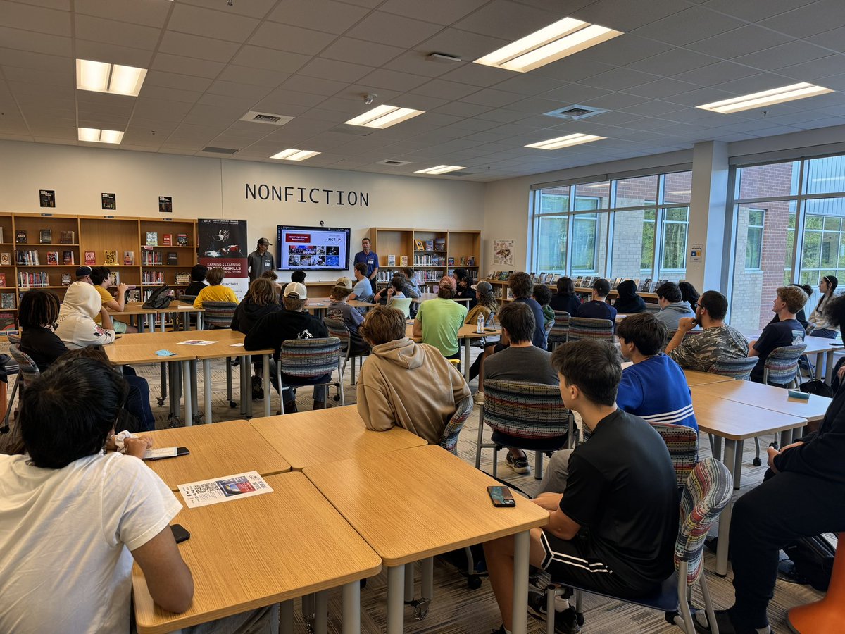 MrsGatesCDC's tweet photo. Full house today for the @NCTAP1 presentation! The amount of students that have been seeking out apprenticeships is overwhelming! https://t.co/t4ukNgAIQa