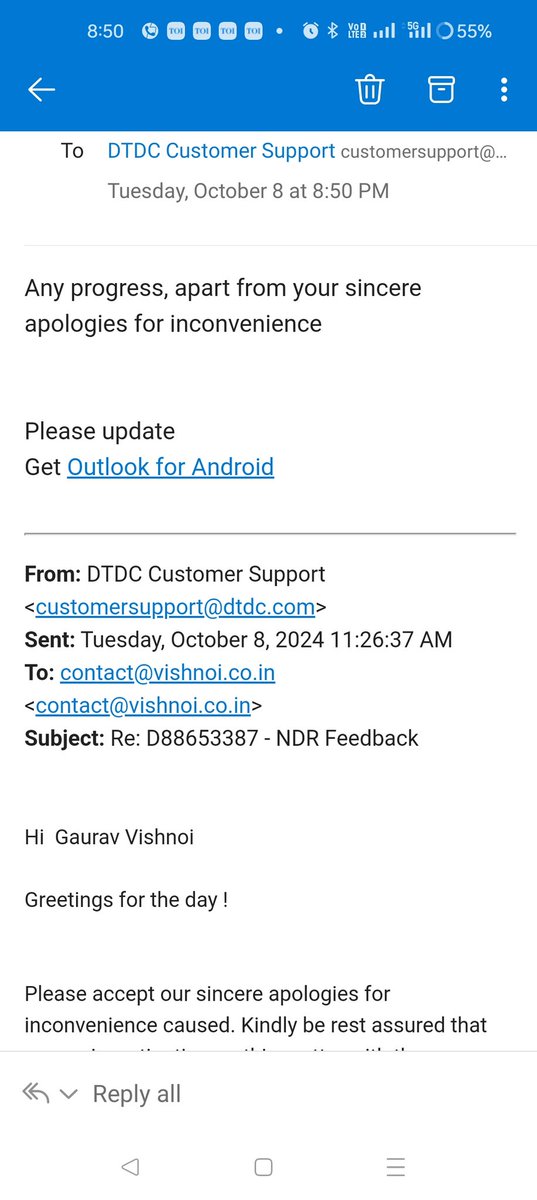 cavishnoi's tweet photo. @DTDCIndia @ECBazaar https://t.co/SJuts9wVjp
