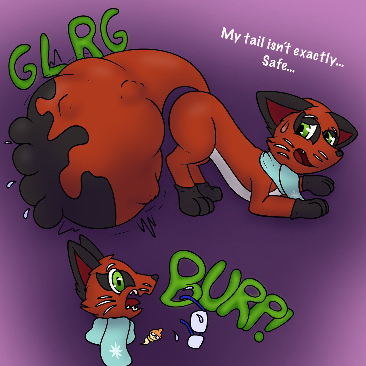 Day 8: Haven
“Y-You really shouldn’t-!”
*SHLRK*
“W-Wait, my tail is exactly a… it isn’t-!”
*GLRRRGLE~*
“Oh… A little- ‘urp’ -late I guess…”