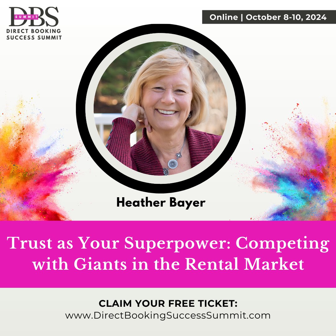 🚨 Today’s the day! 🚨

@Cottageguru from VRF B-School is speaking at the Direct Booking Success Summit! 🏡✨ 

Get FREE online access now:
📅 Oct 8-11
🎟 FREE LIVE sessions + All-Access Pass available!

dbsdbs.samcart.com/referral/7AR6z…

#VacationRentals #DirectBooking #RentalSuccess