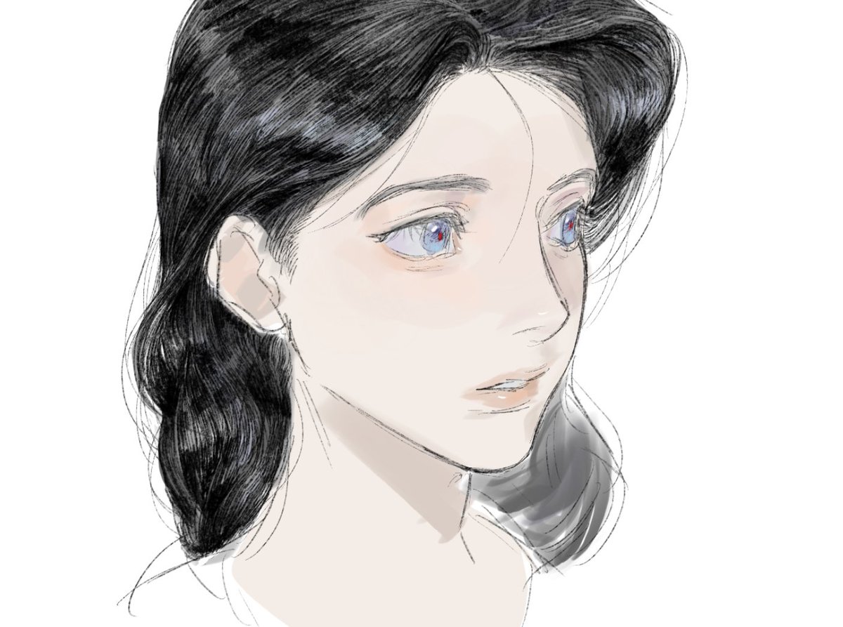 practice
i just love black hair&amp;blue eyes