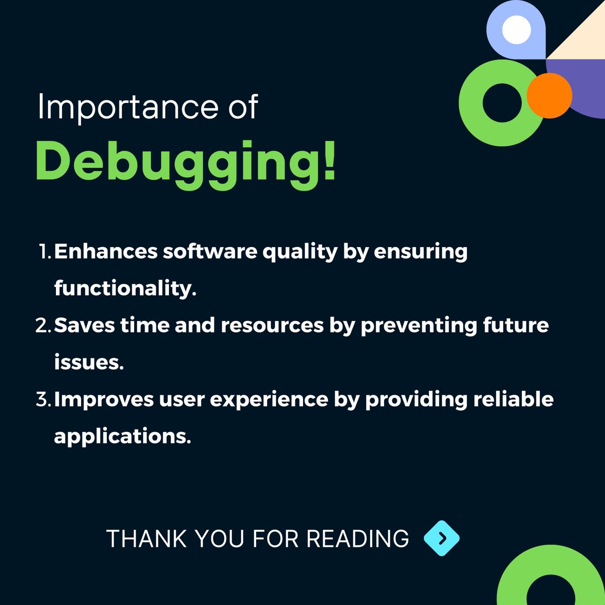 ednuetech's tweet photo. Did You Know? Debugging is like being a detective in the world of code. 

It involves identifying and fixing bugs or errors to ensure smooth operation. Mastering debugging not only improves your coding skills but also enhances problem-solving abilities. 
#Ednue #Debugging #Coding https://t.co/2HAnmRLx4Q