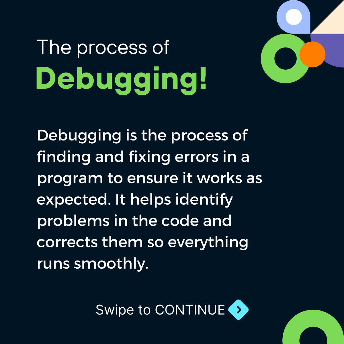 ednuetech's tweet photo. Did You Know? Debugging is like being a detective in the world of code. 

It involves identifying and fixing bugs or errors to ensure smooth operation. Mastering debugging not only improves your coding skills but also enhances problem-solving abilities. 
#Ednue #Debugging #Coding https://t.co/2HAnmRLx4Q