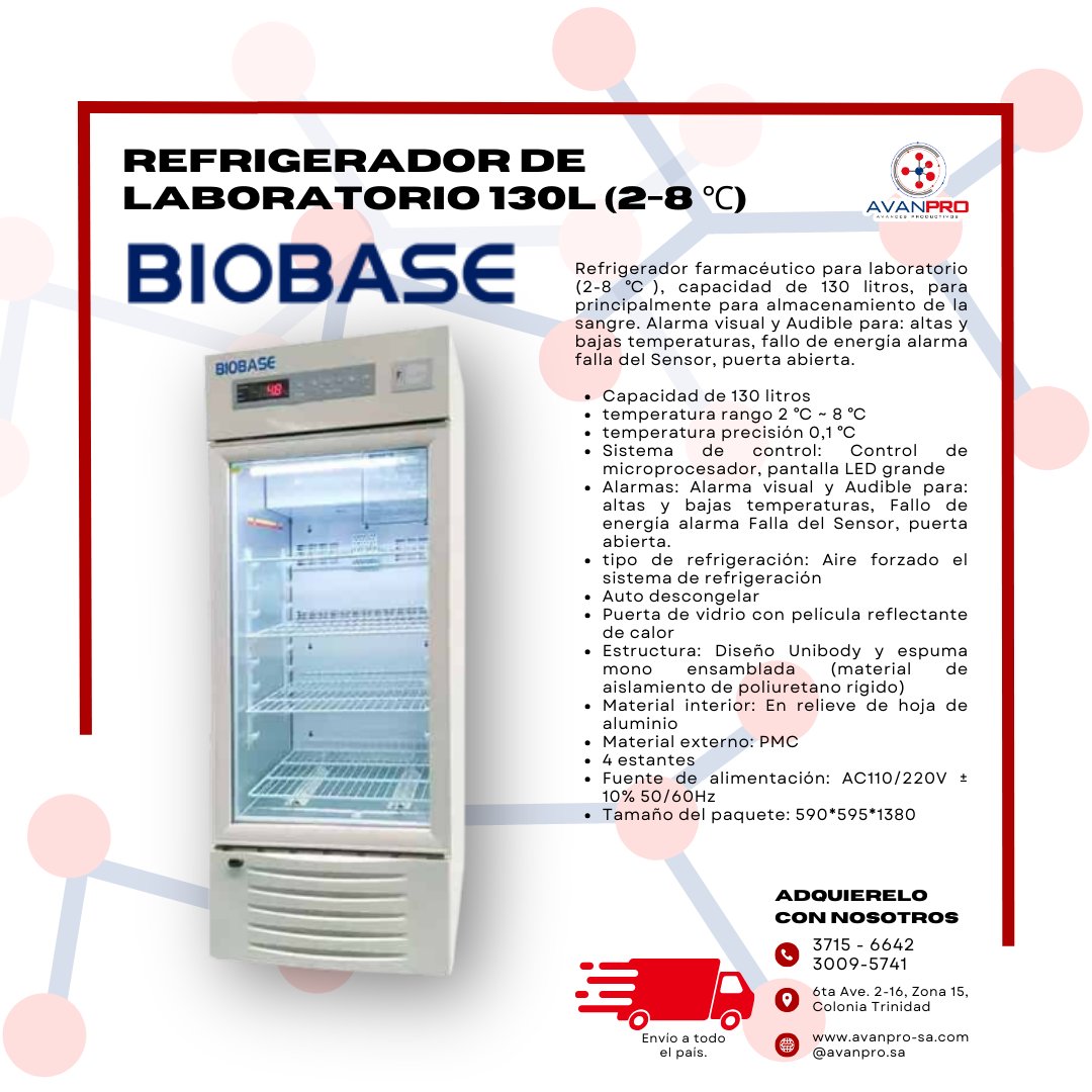 AvanproS's tweet photo. ❄️ Refrigeradores de Laboratorio Biobase – Almacenamiento confiable y seguro
✅Control preciso de temperatura 
✅Pantalla digital para fácil monitoreo 
✅seguro almacenamiento para muestras sensibles 
⠀ 
🔬Elige el tamaño que mejor se ajusta a tus necesidades  ⠀ 
📲Contáctanos https://t.co/SZSZ6taukl