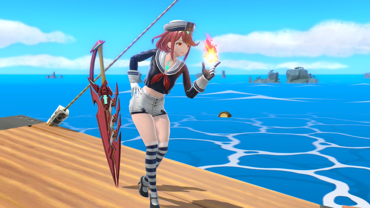 WTails358's tweet photo. I forgot to upload pics of day 3's mod.
Sailor Aegis. weapon and effects will be adjusted for Pyra/Mythra later in a update. https://t.co/RZemkF8xBt