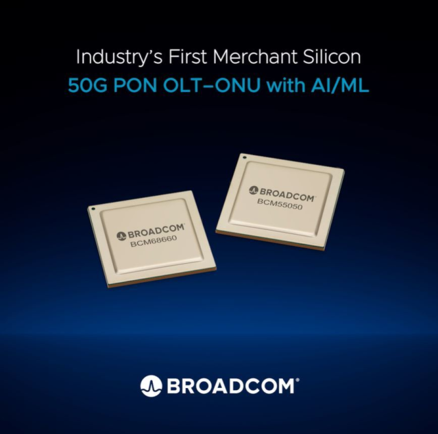 pm_n's tweet photo. Today, we're announcing the industry's first merchant silicon 50G PON solutions, designed to accelerate AI/ML at the edge while providing the most cost-effective and power-efficient upgrade path for future-proofing existing networks. Learn more: https://t.co/wVwe5vqDab https://t.co/Jlu222yRnj