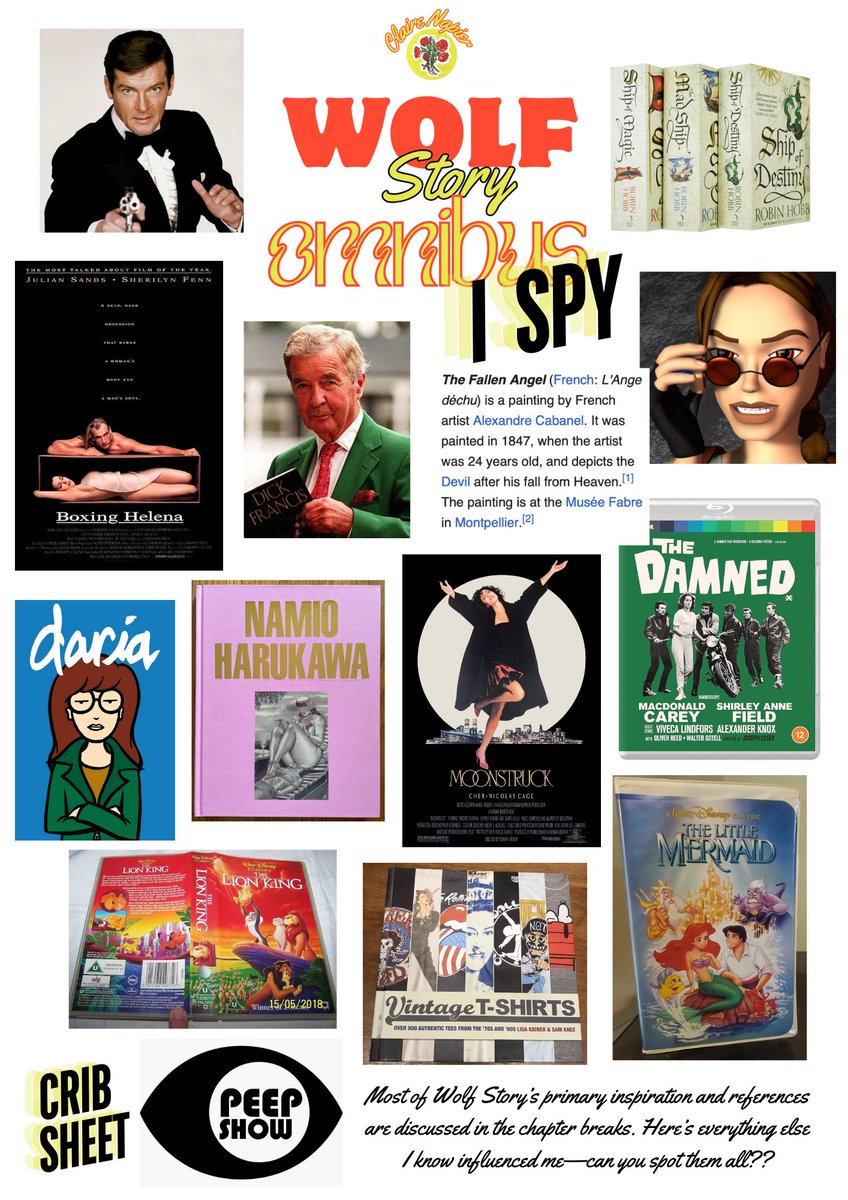 A FUN EXTRA: when you buy a chapter or the omnibus of Wolf Story, you get bonus pages discussing inspiration &amp; reference material. But that's not all!!! Here's an I Spy sheet for everything ELSE I know caused me to make certain choices. Can u spot'em all as you read?