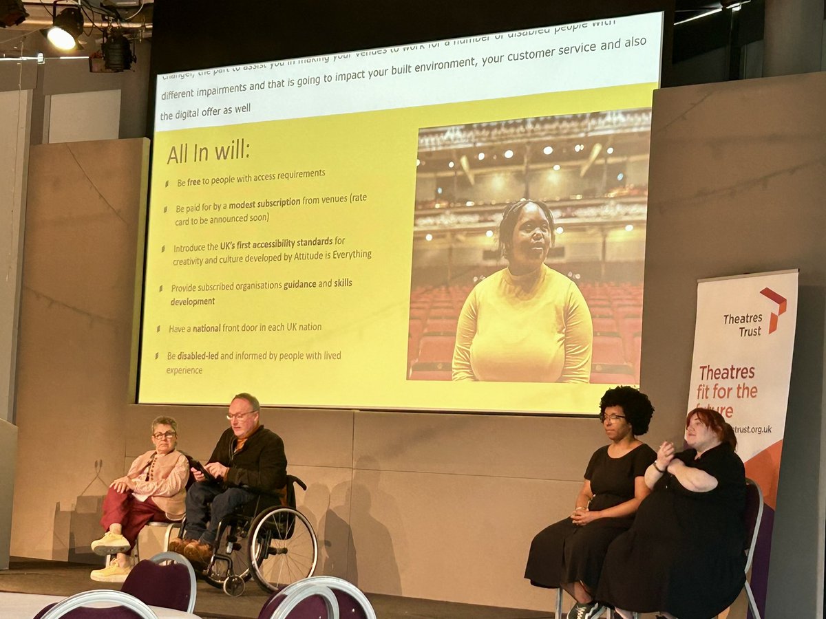 “All In, it is here to offer guidance, to apply consistency, and to assist you improving the access journey for audiences.”
UK Arts Access Champion <a href="/AndrewM_Arts/">Andrew Miller</a>  <a href="/all_in_online/">All In</a>

#InclusiveWelcomes
#ThrivingTheatres