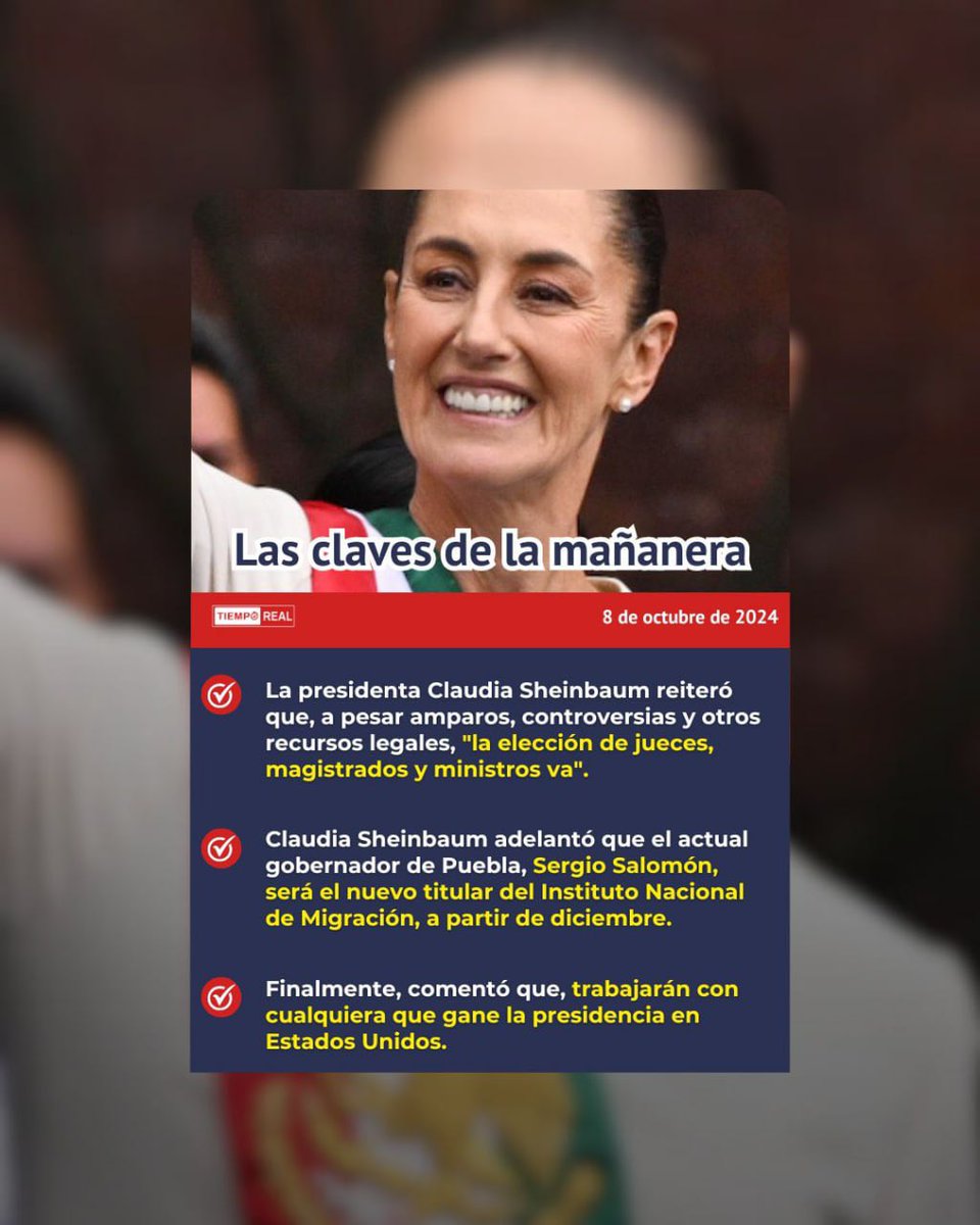 ¿Quieres saber qué se dijo en #LaMañanera? 🎙👩🏻l <a href="/Claudiashein/">Claudia Sheinbaum Pardo</a> 

#ClaudiaSheinbaum  #LaMañanera #Politica #Mexico