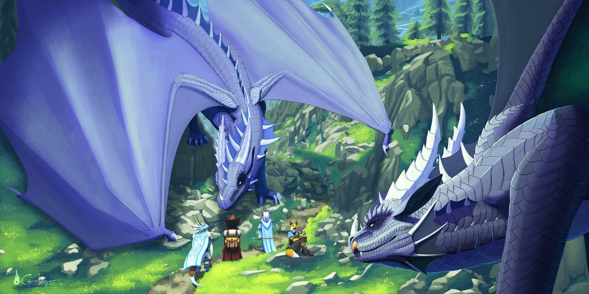 Garlegas's tweet image. Hey #PortfolioDay ! I'm Garlegas.
I'm a freelance illustrator playing around dragons and fantasy creatures and doing commissions from time to time. Also working on some fantasy tabletop RPG.
