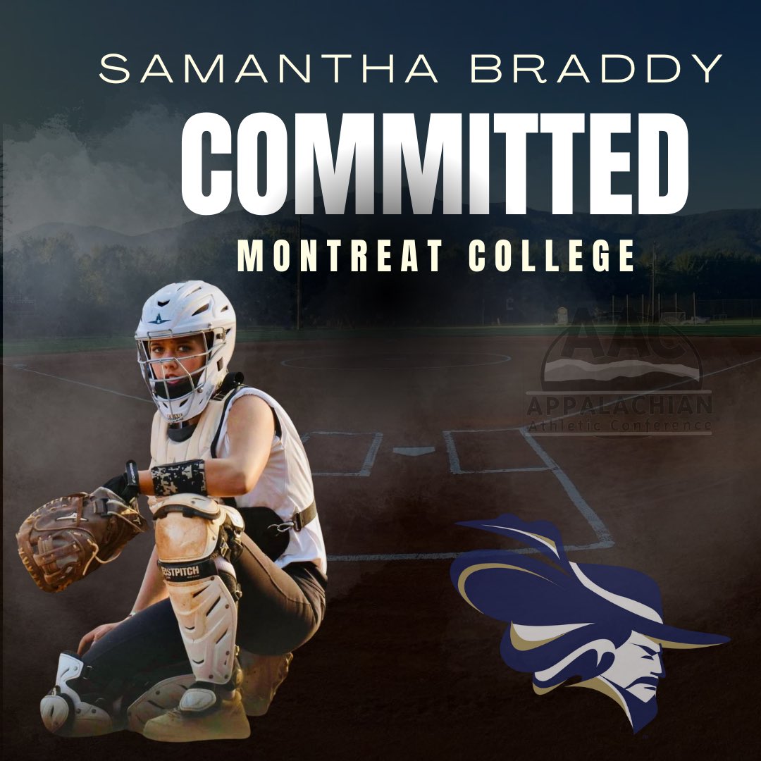 CAASoftballAdv's tweet image. Congratulations to Samantha Braddy on her commitment to Montreat College! Samantha is an outstanding defensive catcher and her power at the plate will make her a great asset to the Cavaliers. We are excited to follow your college career! @sambraddy18