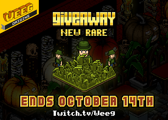 🎃WATCH YOUR STEP!🎃
🍂You might trip on this GIVEAWAY!🍂

🐦‍⬛I'll be giving away a Halloween Patch to a lucky user on #HabboHotelOrigins!🐦‍⬛

To Enter:
- Like/Retweet ✅
- Follow <a href="/WeegHabbo/">Weeg</a> ✅
- Tag Friends! (Optional) 🗣️

Ends October 14th! BEST OF LUCK! 💚